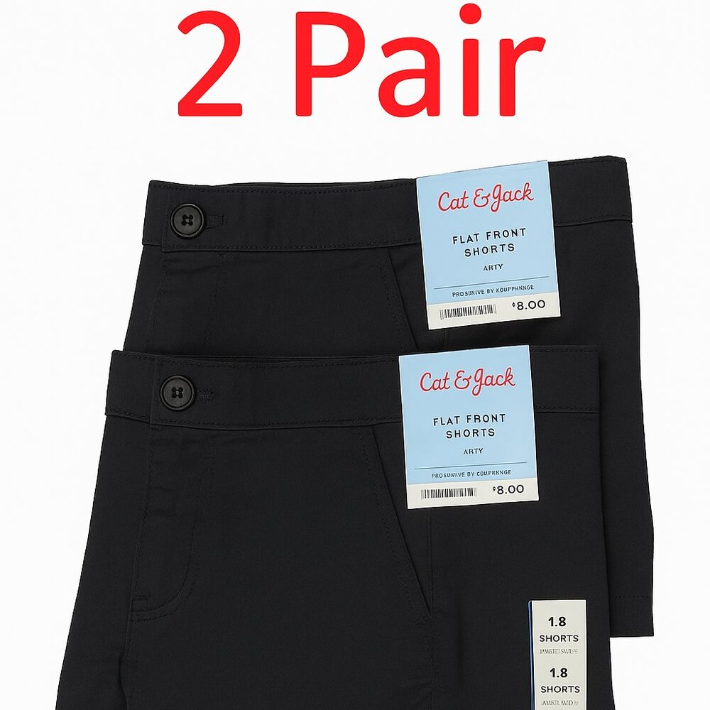 NWT Cat & Jack Uniform Shorts - Size 18 - 2 Pairs